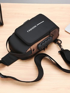 Cross-border foreign trade 2024 new messenger bag men's small locomotive bag chest bag simple waterproof diagonal shoulder bag wholesale