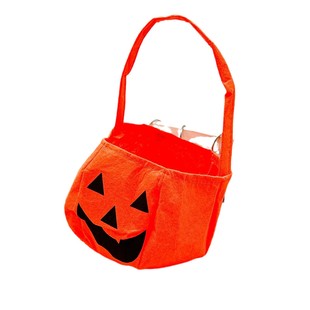 Halloween Decorative Portable Pumpkin Bag Non-woven Props Cartoon Gift Bag Stereo Candy Bag Wholesale