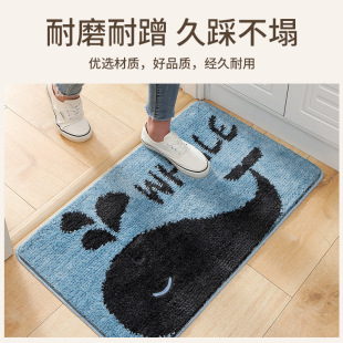 Cartoon embroidered floor mat bathroom bathroom bedroom toilet door absorbent non-slip household mat carpet floor mat