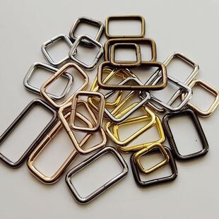 Wholesale luggage hardware accessories wire buckle light gold gun color silver green ancient metal square buckle mouth buckle wire buckle