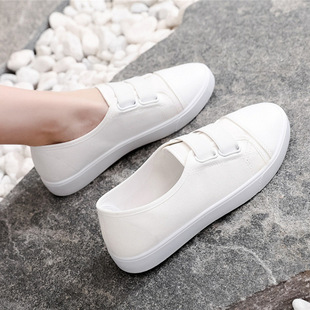 Spring and summer breathable small white shoes women's shoes 2024 new all-match slip-on lazy canvas shoes pregnant women nurses