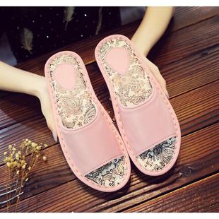 Haining Top Layer Cowhide Slippers Home Summer Men's Wooden Floor Indoor Non-Slip Leather Slippers Home Women's Sandals and Slippers