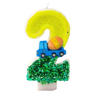 Car Theme Birthday Digital Candle Creative Plug Cake Decoration Internet Celebrity Ins Baking Plug-in Party Dress Up