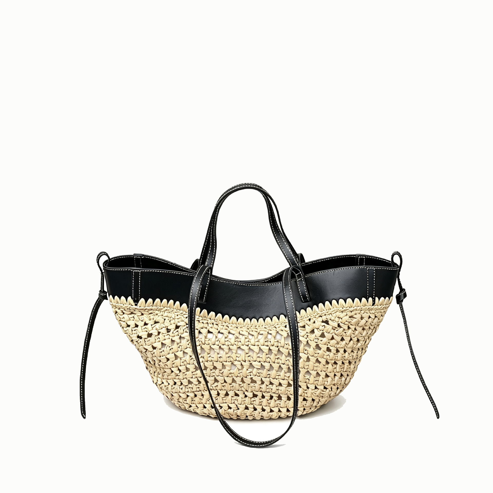 2026 Retro Artistic Fashion Versatile Casual Tote Bag Shoulder Handbag Large Capacity Straw Woven Bag Women's Bag