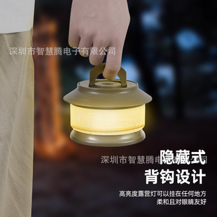 Cross-border new outdoor camping canopy LED lights charging can store 20 meters tent decorative lights with atmosphere lights