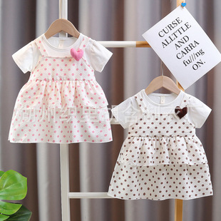 2025 Summer New Girls Embroidered Lapel dress Baby Girl Mesh Fashion Sling Princess Dress