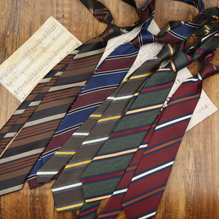 8CM polyester silk tie men's bridegroom wedding business striped formal wear Korean casual wedding suit tie