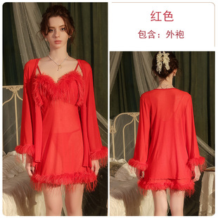 Rossummer Ladies Эротическое белье Чистая перспектива вуаль соблазнить пион платье платье униформа 4434