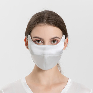 Yuyue 2025 Spring and Summer Mulberry Silk Silk Sunscreen Mask Adjustable Ear-hanging Breathable Stereo Mask for Women