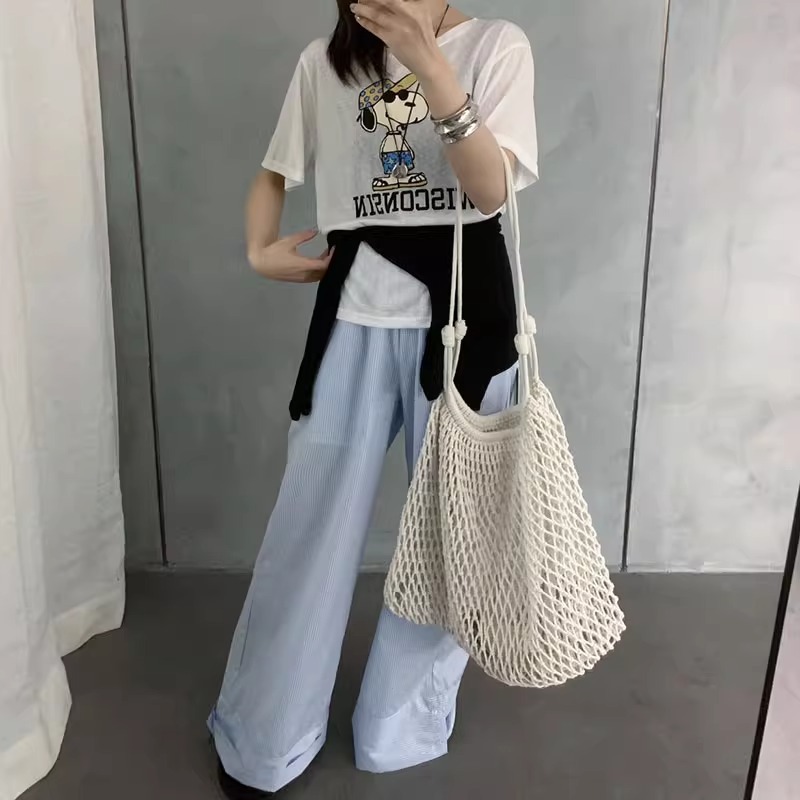 2025 New Style Hollow-out Straw Woven Bag, Popular Online, Large Capacity, Beach Vacation Woven Bag, Shoulder Tote Bag, Commuter Bag