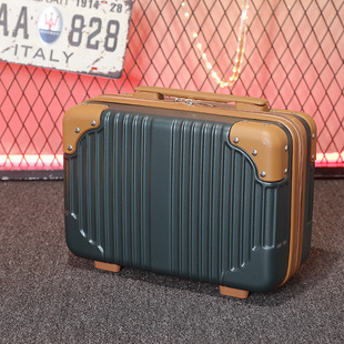 Korean version of wholesale retro student luggage small suitcase 14 inch cosmetic case suitcase mini suitcase