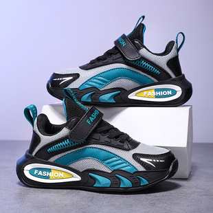 Boys' sneaker New Mesh Breathable Non-Slip Wear-Resistant Lightweight Swivel Buckle sneaker Leisure All-Match