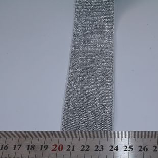 Factory in stock gold silk and silver silk elastic imitation nylon elastic band glitter silver onion bright silk shoulder strap skirt waist rubber waist