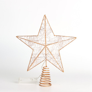 Christmas tree top star tree top star Christmas five-pointed star iron star Christmas tree decorations source 
