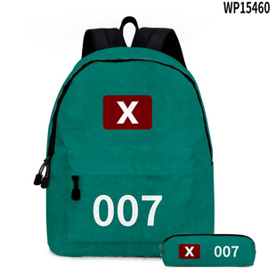 3D New Product Xingyuezhifish Backpack Student Schoolbag Pencil Case Two-Piece Set