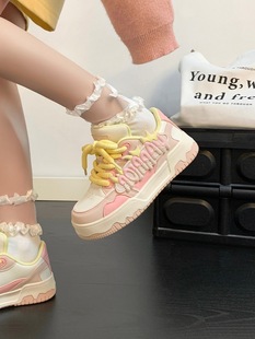 Dopamine Shoes Women's Spring and Summer 2024 New All-match Explosions Small White Shoes Niche Original Student Thick Slab Shoes