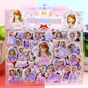 Children's Cartoon Stickers Strawberry Bear Kuromi melody Frozen Princess Dinosaur Bubble Stickers Ultraman