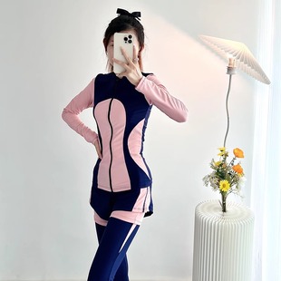 Diving suit long sleeve split skirt swimsuit women's conservative slimming quick-drying sports trousers sun protection surfing clothing