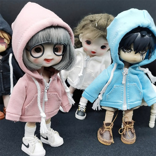 0b11 doll coat with hood zipper coat a si 2.0 sweater YMY doll clothes 12 points bjd point small trouble gsc
