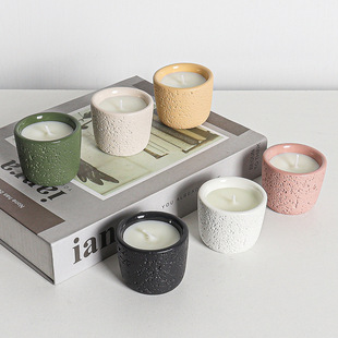 Nordic Creative Cement Aromatherapy Candle Cup Cross-border High-value DIY Home Decoration Candle Ornaments