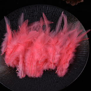 Wholesale 4-6 white pointed feather color chicken feather diy handmade jewelry crafts dream catcher clothing decoration materials