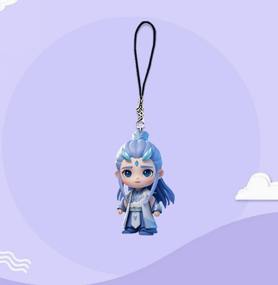 Nezha 2 Cartoon Couple Anime High-Value Magic Child Acrylic Phone Chain Ao Bing Pendant Backpack Flat Decoration
