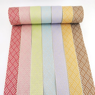 Source manufacturers 3.8cm wide twill grid lines color jacquard shoulder strap luggage accessories webbing in stock wholesale