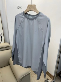 Sujia! Autumn long-sleeved T-shirt physical sunscreen wear-resistant breathable T-shirt men's and women's stitching multi-color base shirt outer wear