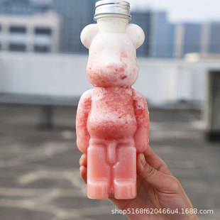 400ml violent bear cold drink juice milk tea shop with plastic bottle decoration cartoon cute special-shaped disposable commercial