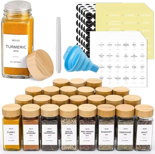 Wholesale spot Amazon 4oz square glass seasoning bottle 120ml pearl bubble bag packaging seasoning bottle