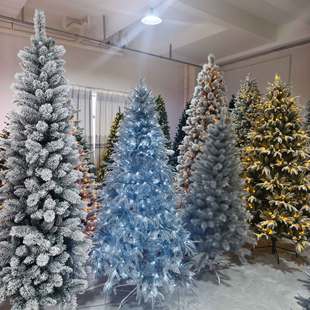 Production of various sizes of Christmas tree PET tree encryption LED fiber optic tree European and American Christmas holiday decoration ornaments