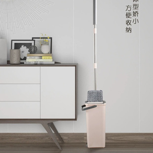 2025 new foreign trade small size scraping music mop small and medium-sized scraping music hands-free mop mop mop mop rice white