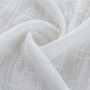 5ZW wholesale cotton and linen window screen solid color thickened finished linen white gauze curtain bedroom living room balcony semi-transparent curtain