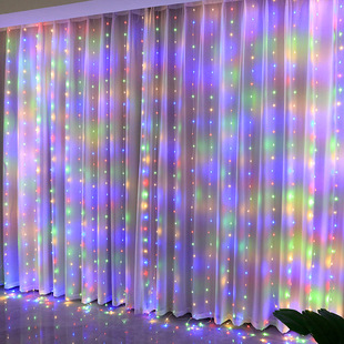 Cross-border explosions USB remote control light string 3*3 copper wire light LED curtain light ice strip light Christmas room bedroom decoration