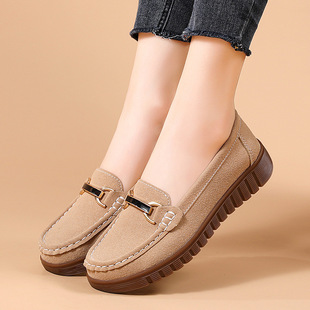 Cross-border Old Beijing Cloth Shoes Women's 2024 Spring and Autumn Slip-on Casual Mother Bean Shoes Soft Bottom Black Work Shoes