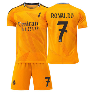 2425 Real Madrid Home and Away Football Uniform 7 Vini 9 Mbappe Adult Children's Uniform Training Uniform