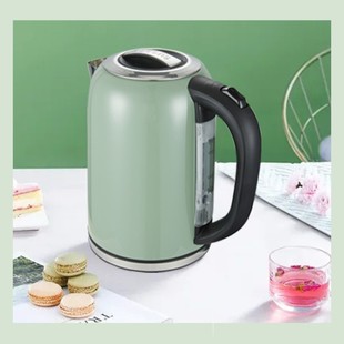 Cross-border wholesale 304 stainless steel electric kettle hotel 1.8 liters with water window automatic power-off kettle household