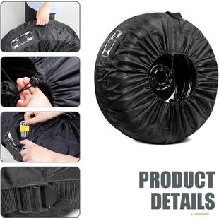 Cross-border new 190T polyester taffeta tire cover spare tire cover outdoor waterproof tire cover dustproof snow tire collection