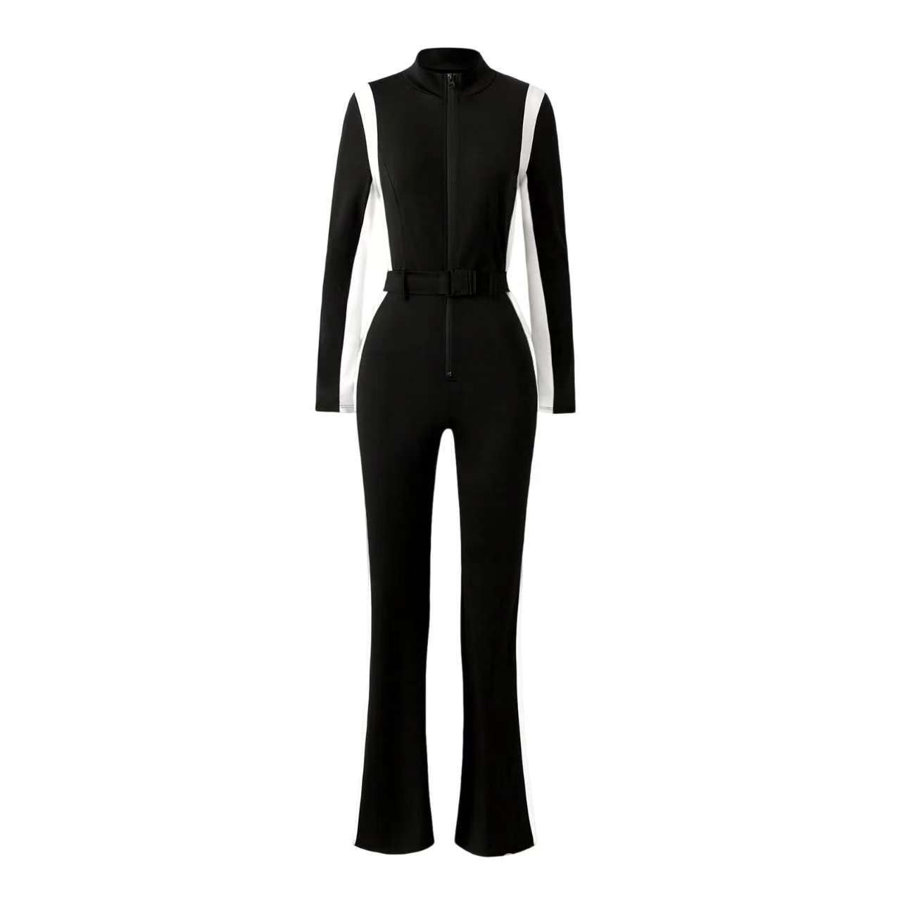 New European and American style bodysuit, long-sleeved, yoga-inspired, stretchy, fashionable ski suit, winter warm women's clothing