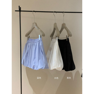 Korean Style Simple and Versatile Fashionable Anti-Exposure Skirt for Women Summer New High-Waist Elastic Slimming Look Bud Short Skirt