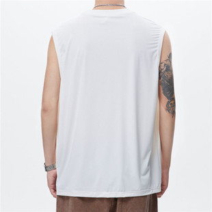 Summer Thin Quick-drying Ice Silk Vest Men's Mesh Breathable Fitness Sleeveless T-shirt Basketball Sweatshirt Traceless Waistcoat Trendy