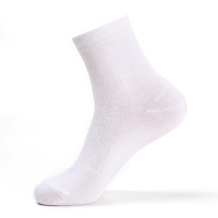 Langsha autumn and winter 100 pure cotton men's socks pure cotton solid color men's socks high density casual socks individually packaged men's socks