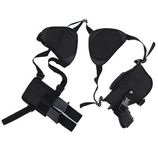 Outdoor Tactical Armpit Holster Cs Tactical Shoulder Waist Bag Two-Link Magazine Bag Anti-Theft Covert Agent Bag in Stock