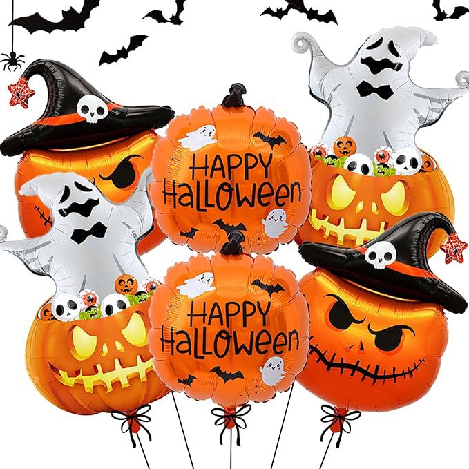 New Halloween balloon decorations, aluminum foil balloons, Halloween-themed party decorations, and uniquely shaped cartoon balloons.