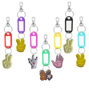 Cross-border Gesture Colorful Plastic Sign Key Tag Dunhuang Luggage Tag Key Tag Classification Label