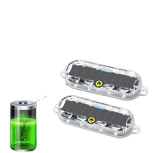 Electric car motorcycle car rear-end collision prevention solar warning flash light night vibration induction wiring-free rear tail light
