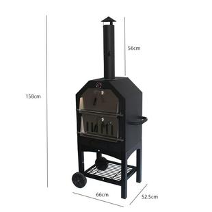 Cross-border Outdoor Thickened American Camping Carbon Oven Large Pizza Oven Household Outdoor Multi-function Barbecue Oven