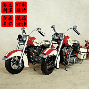 Metal Motorcycle Ornaments New Handmade Military American Dick Cowboy Gift 084SMT Two-color