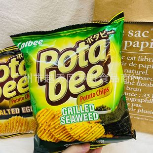 Wholesale Indonesian Imported Calbee Calbee Roasted Seaweed Flavor Potato Chips Puffed Food 68g