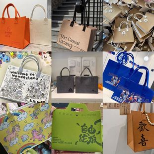 Factory Wholesale Simple Felt Bag Customized Kidsren's Birthday Gift Bag Felt Handbag Commuter Tote Bag